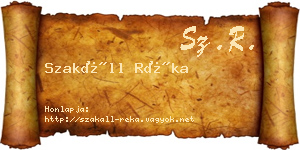 Szakáll Réka névjegykártya